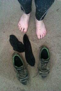 muddy socks