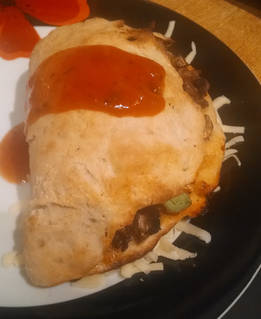 Sausage and beef calzone