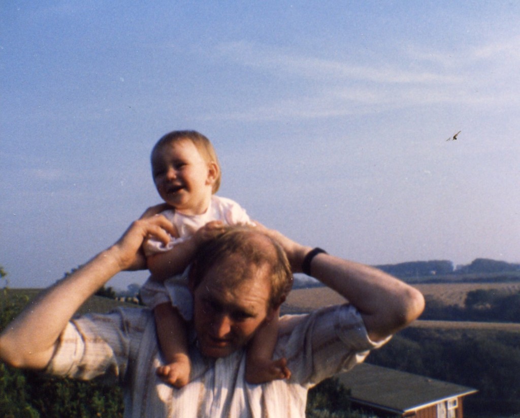 Dad and I on holiday in Wales
