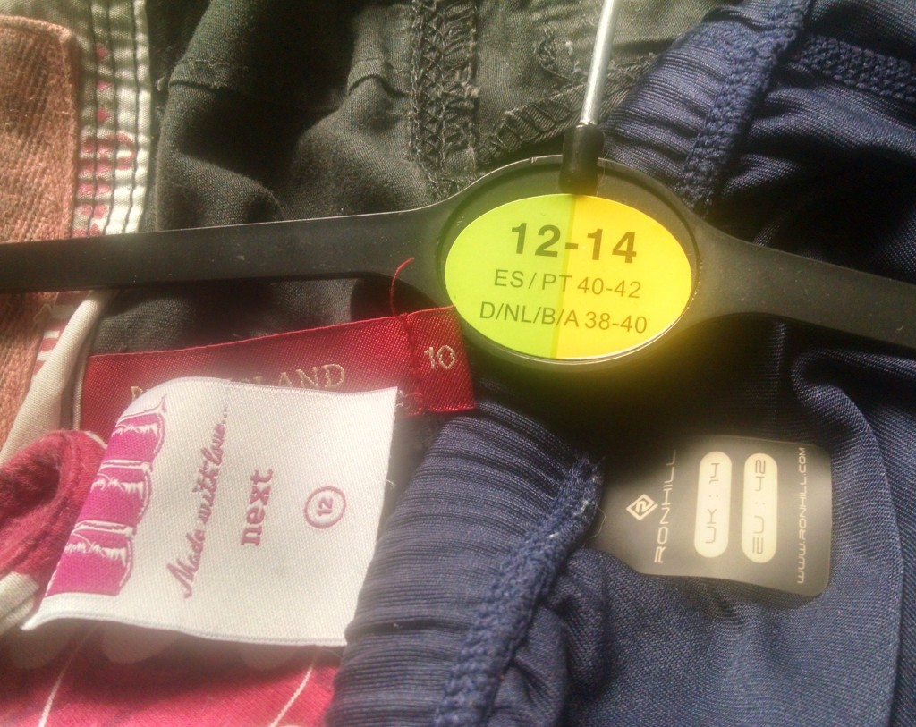 Clothes size labels