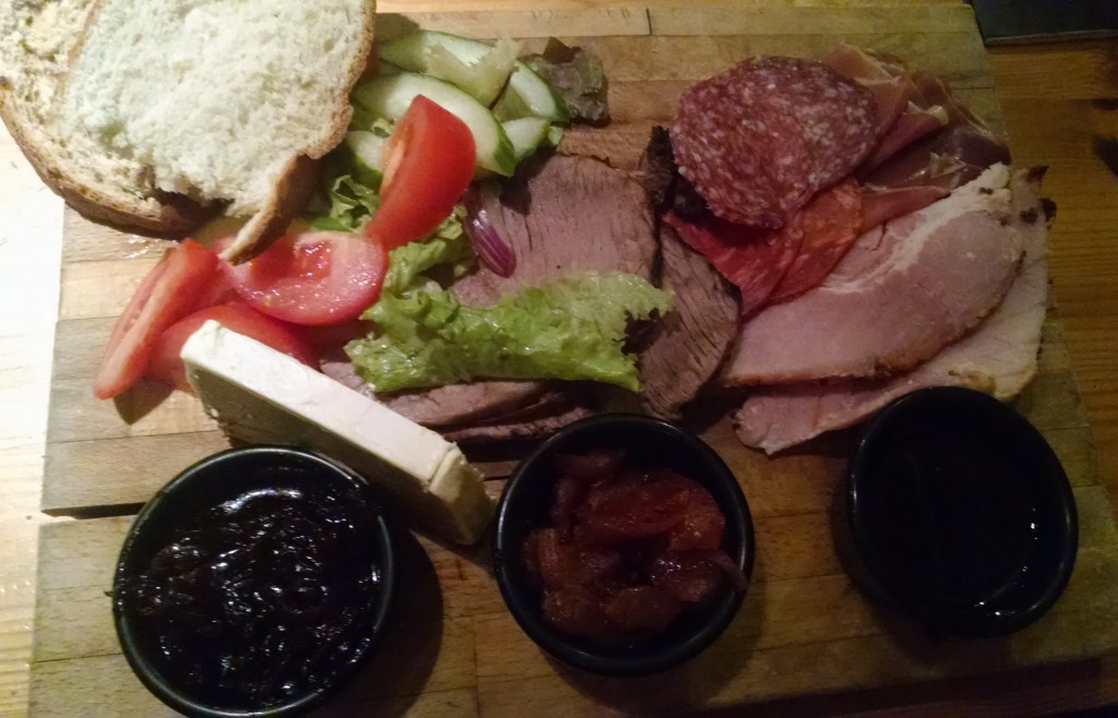 Meat Grazing board at The World's End