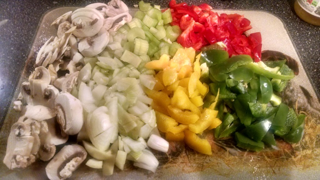 Colourful veg for a stir fry
