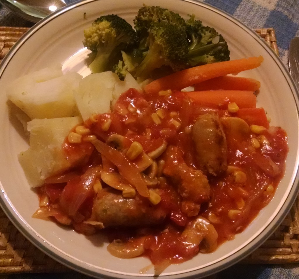 Sausage casserole with veg