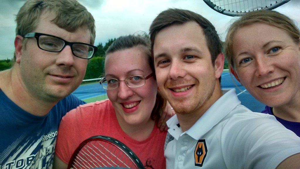 Vicki, Alex, Dan and I at tennis