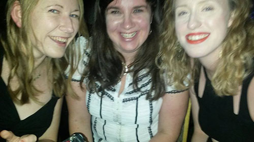 Me, Laura and Steph at the Christmas do