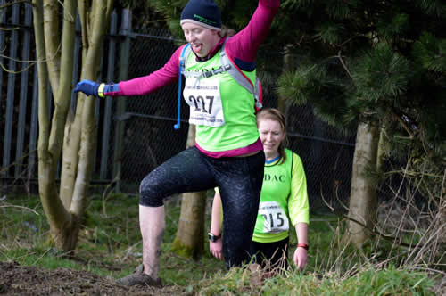Steph jumping at Charnwood hills race