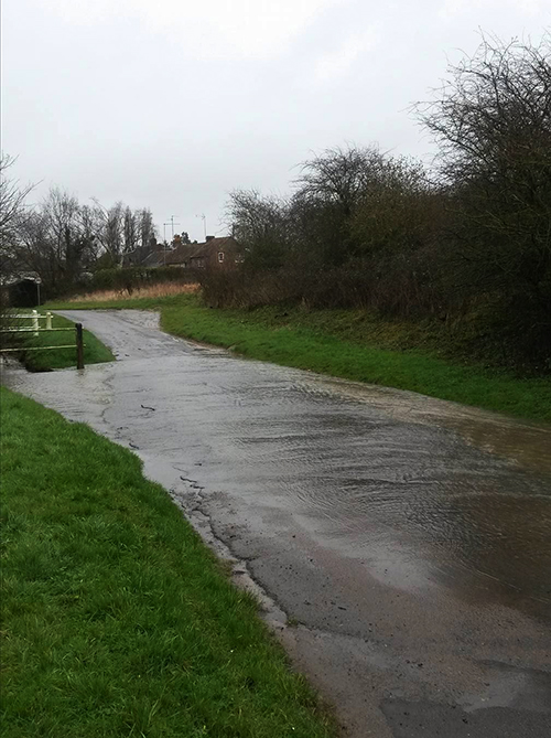 Flooded in Chelveston on the Stanwick 10k