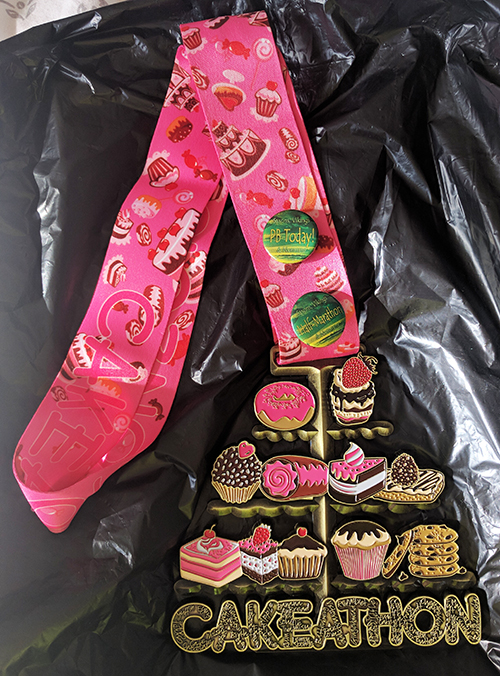 Medal at the Cakeathon race