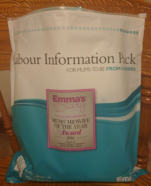 Labour pregnancy pack from the midwife