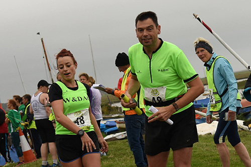 Helen and Colin at the Round Norfolk Relay