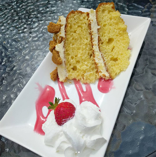 Lemon and ginger sponge cake