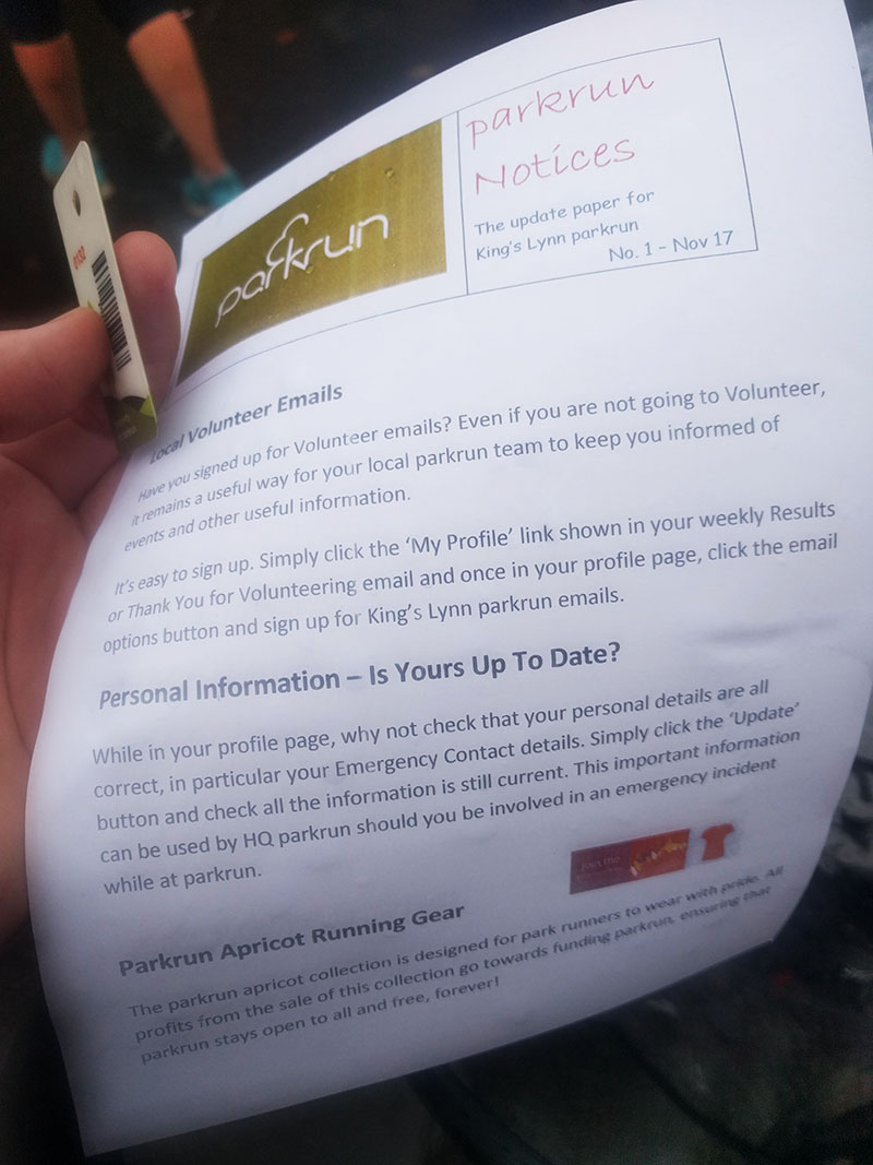Kings Lynn parkrun leaflet