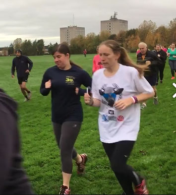 Laura and I at Rugby parkrun
