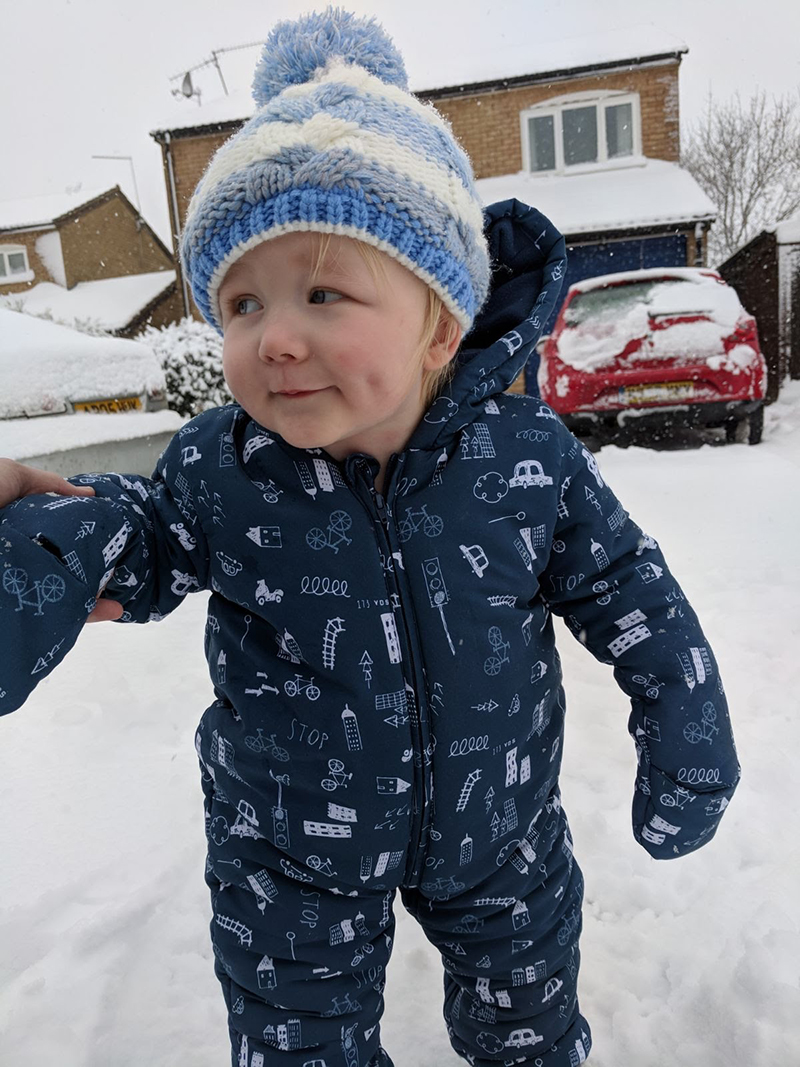 Oscar in the snow