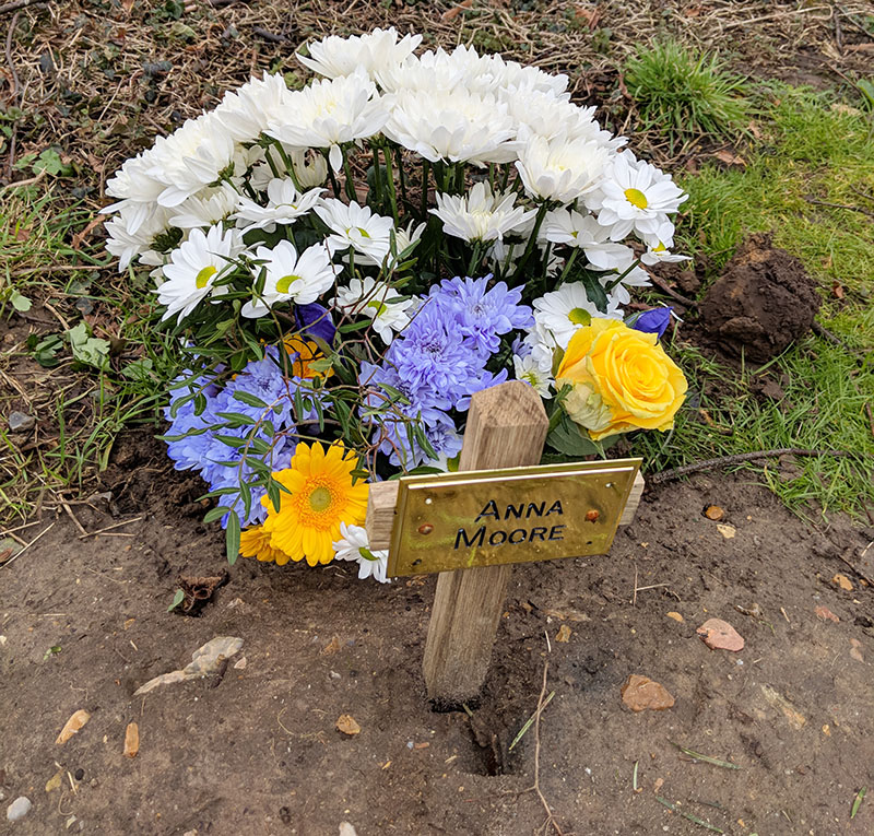 Mum's grave and Mother's Day flowers
