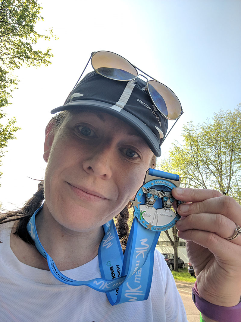 Milton Keynes Marathon medal 2018