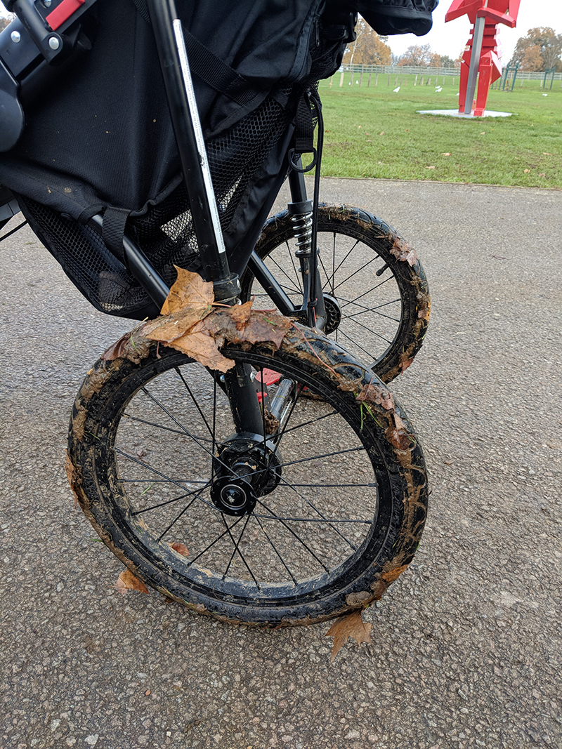 Muddy buggy wheels