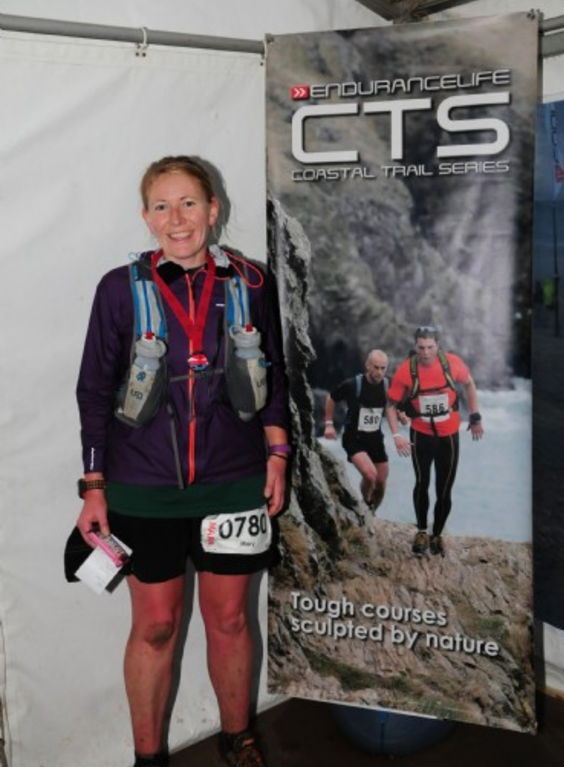 The finish at EnduranceLife Gower marathon