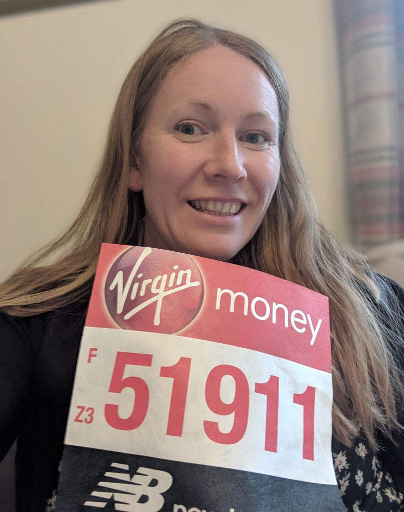 My race number for London Marathon 2019