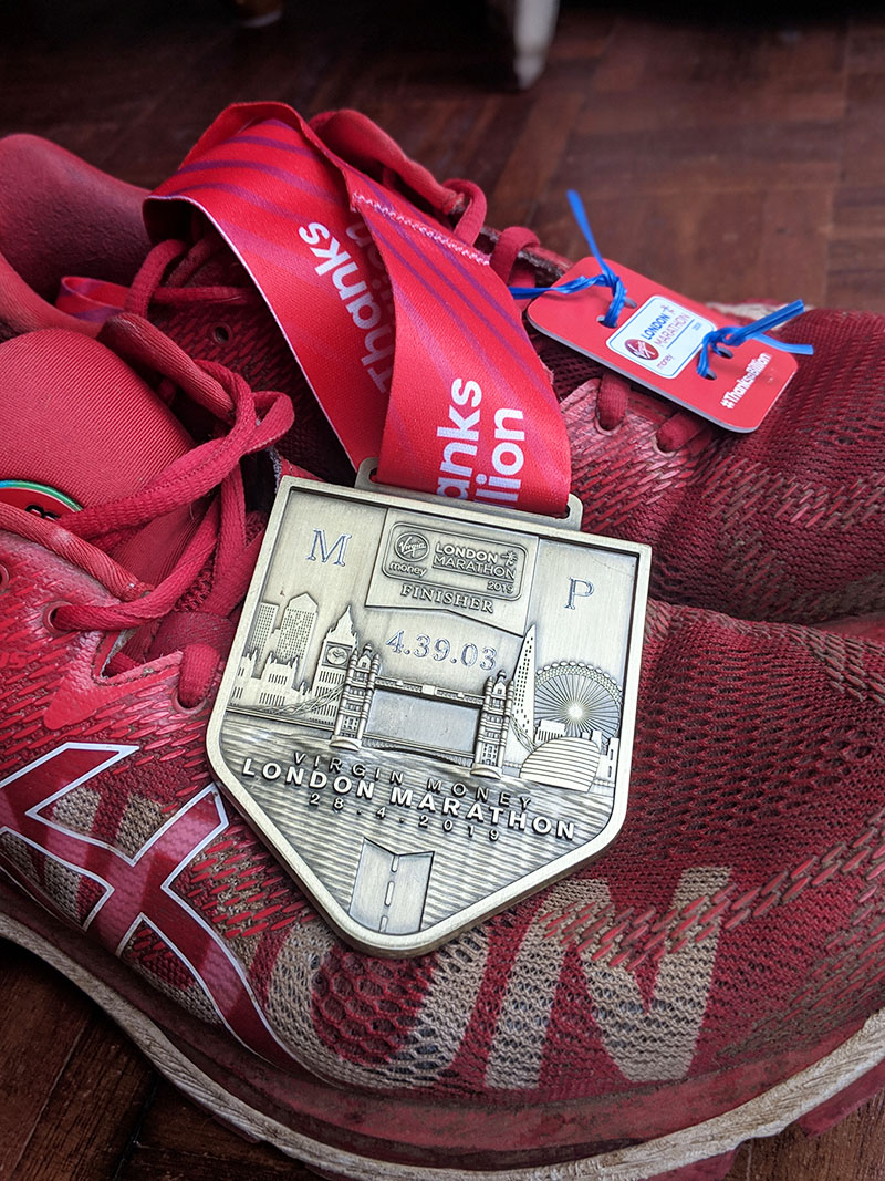 Engraved London Marathon medal