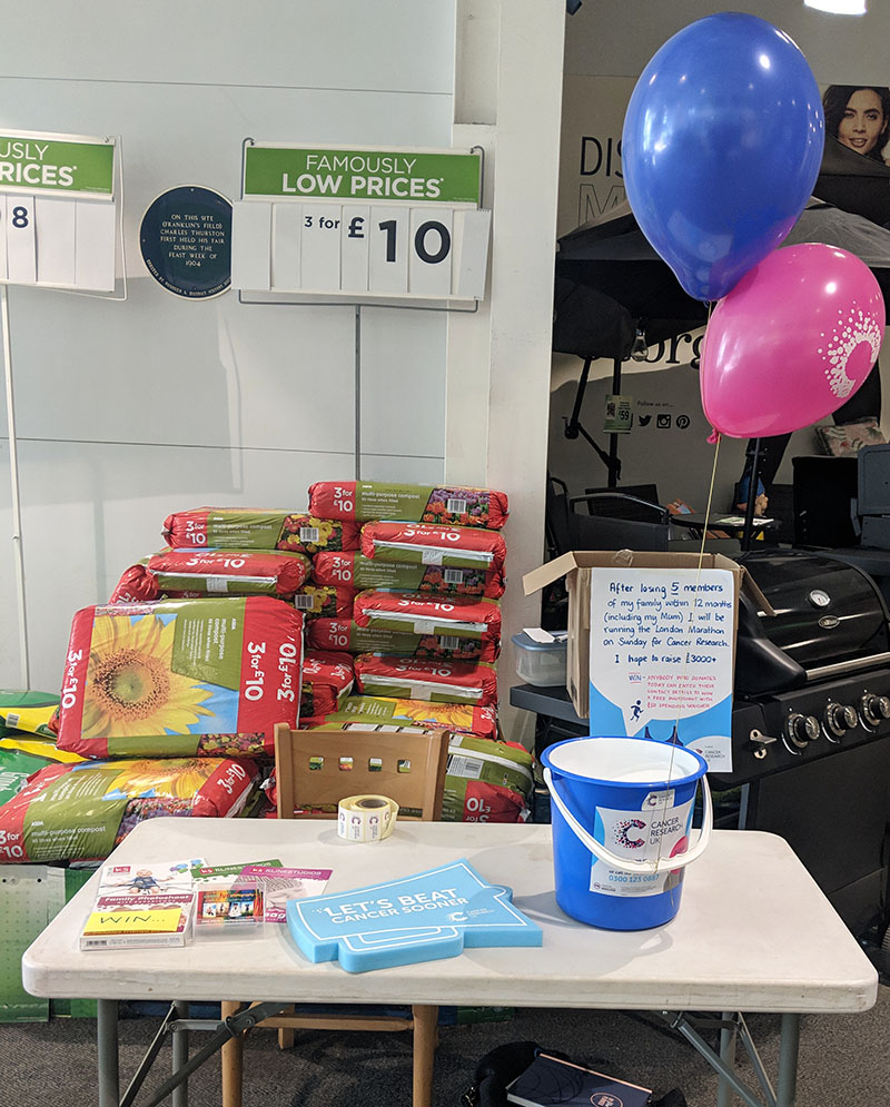 Fundraising for Cancer Research UK at ASDA