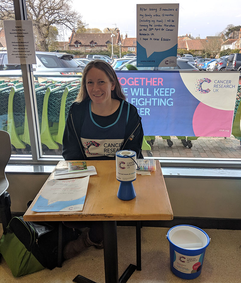 Fundraising for Cancer Research UK at Budgens